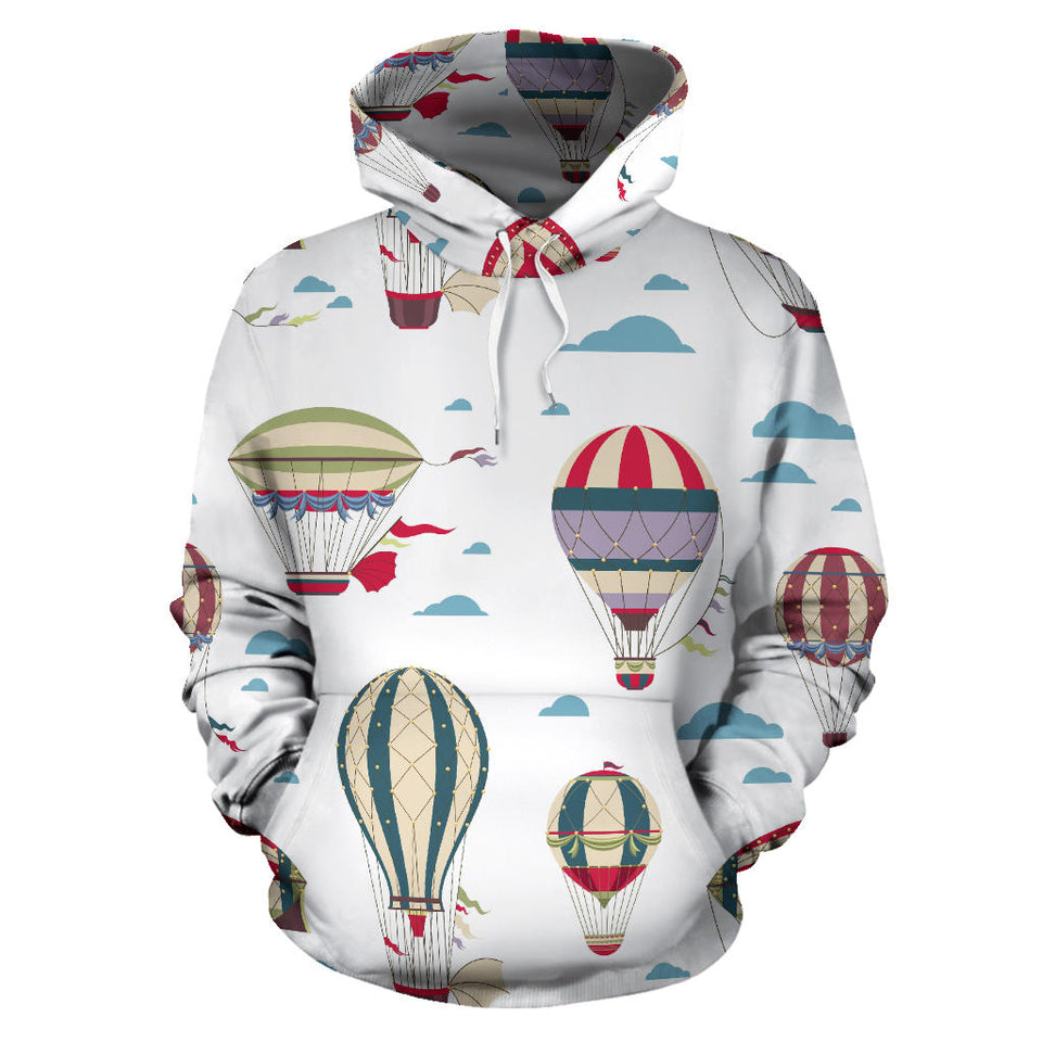 Hot Air Balloon Pattern Men Women Pullover Hoodie