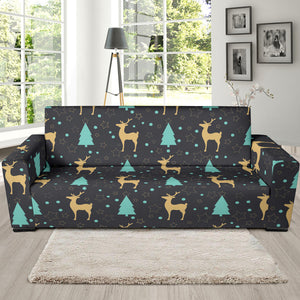 Deers Star Tree Pattern Sofa Slipcover