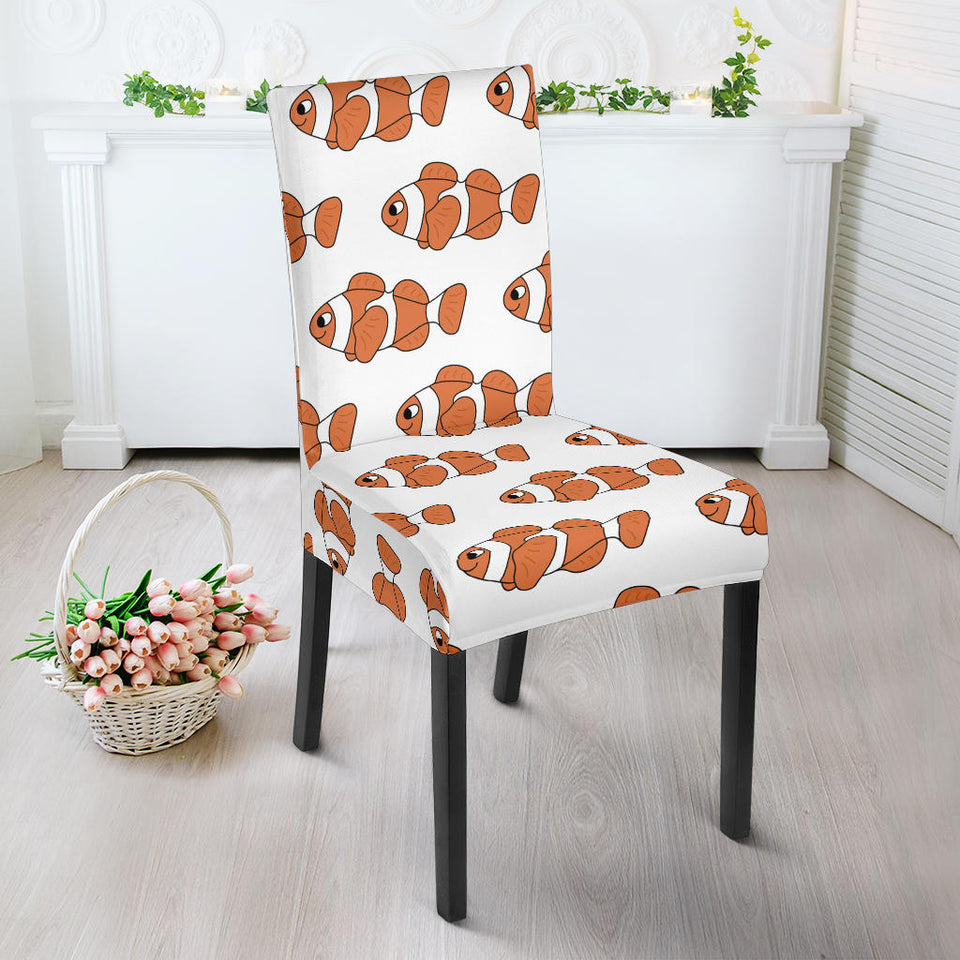 Clown Fish Pattern Print Design 05 Dining Chair Slipcover