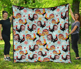 Rooster Chicken Cock Snowfalke Premium Quilt