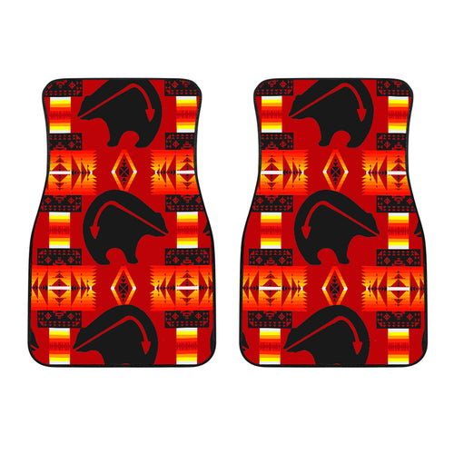 Red Thunderbear Front Car Mats (Set Of 2)