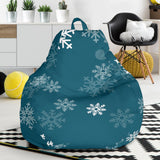 Snowflake Pattern Dark Background Bean Bag Cover