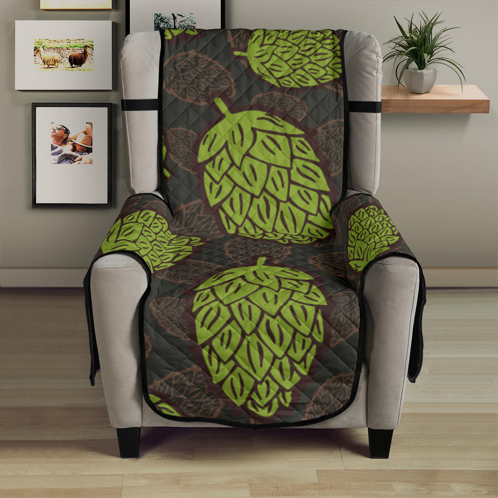 Hop pattern black background Chair Cover Protector