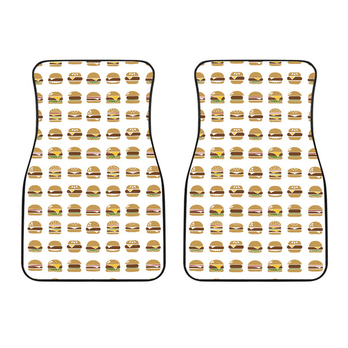 Hamburger Pattern Print Design 02 Front Car Mats