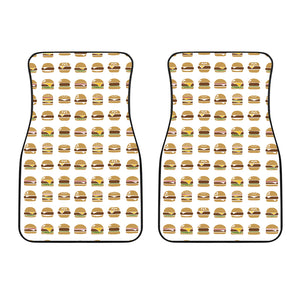 Hamburger Pattern Print Design 02 Front Car Mats