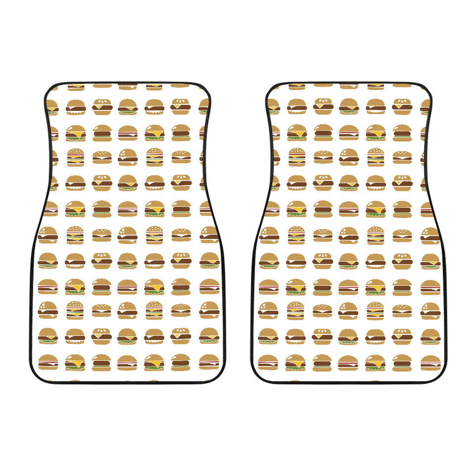 Hamburger Pattern Print Design 02 Front Car Mats