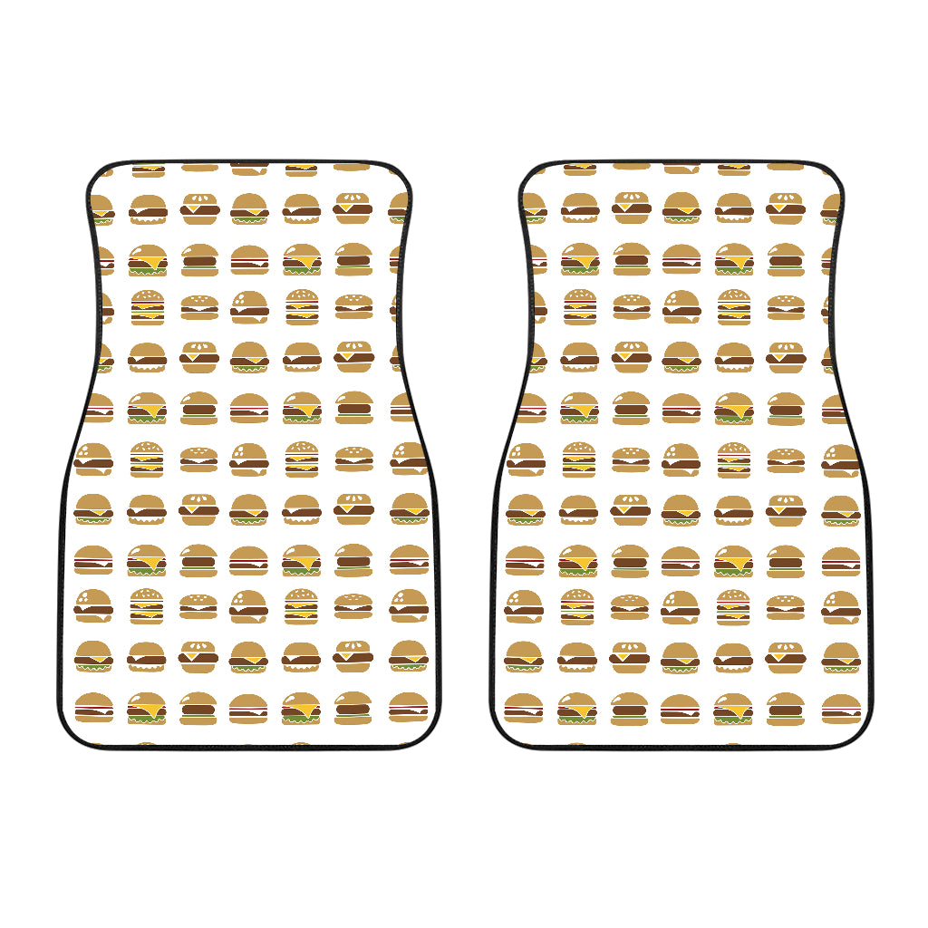 Hamburger Pattern Print Design 02 Front Car Mats