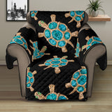 Sea turtle blue stone pattern Recliner Cover Protector