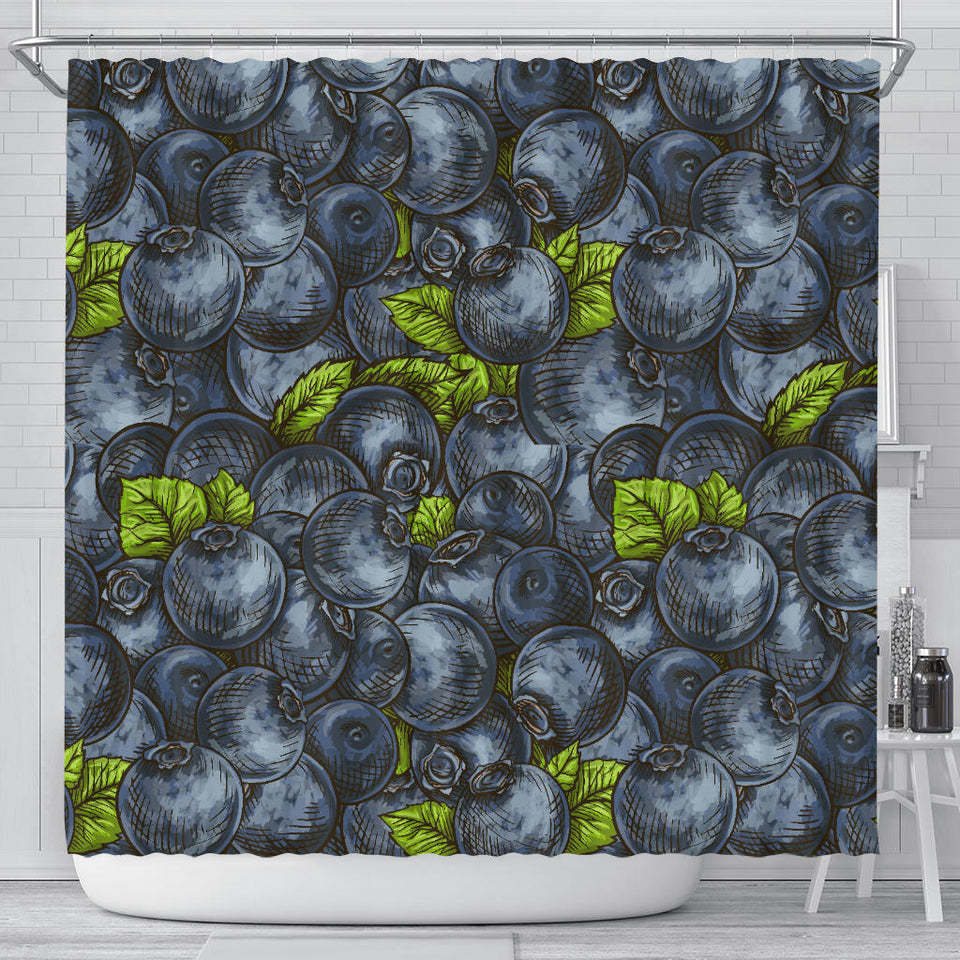 Blueberry Pattern Shower Curtain Fulfilled In US