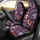 Elephant Indian Style Ornament Pattern Universal Fit Car Seat Covers