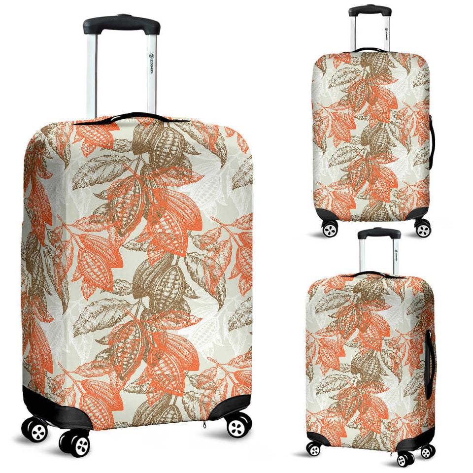 Cocoa Beans Cocoa Tree Pattern Luggage Covers