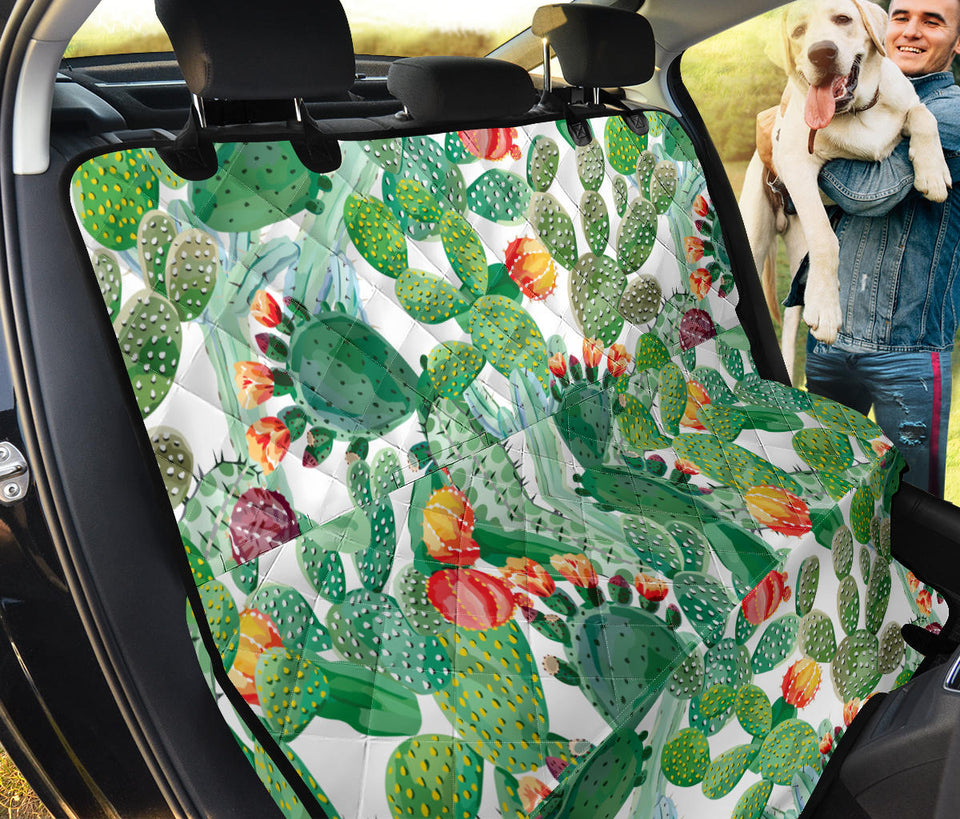Cactus Design Pattern Copy Dog Car Seat Covers