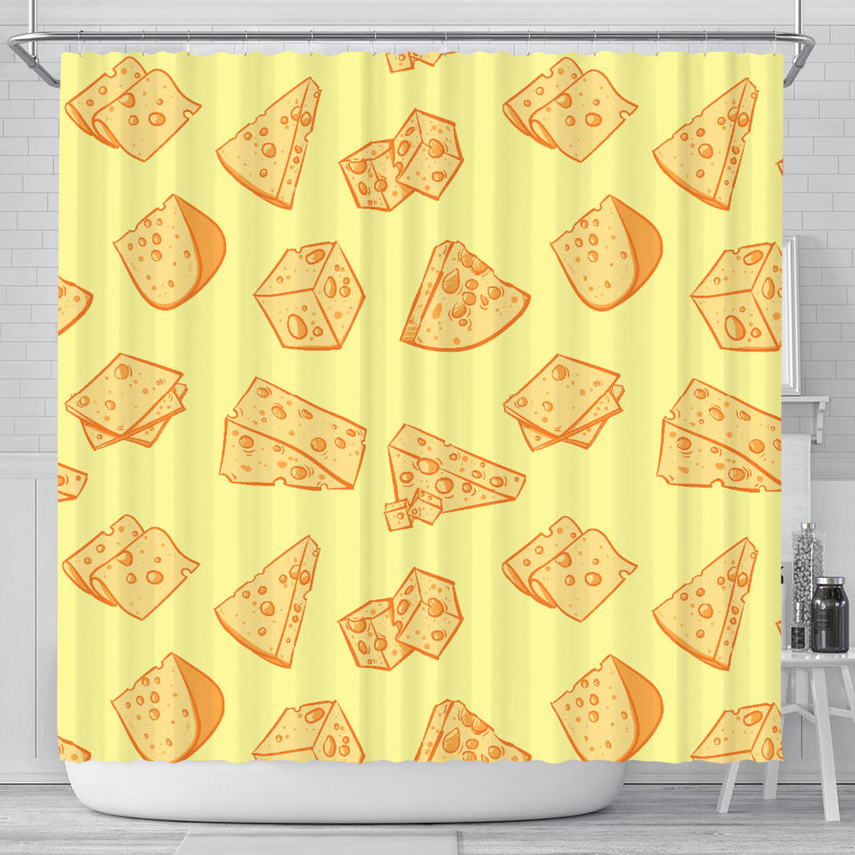 Cheese Design Pattern Shower Curtain Fulfilled In US