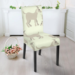 Little Young Goat Pattern Dining Chair Slipcover
