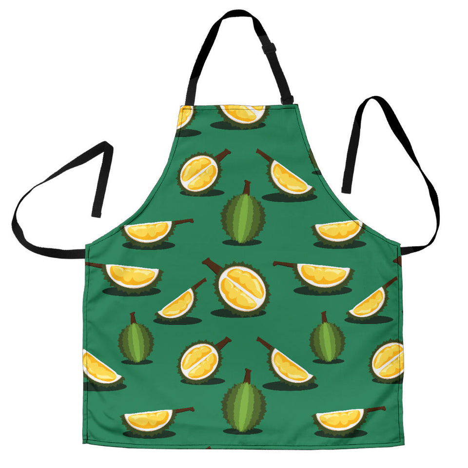 Durian Pattern Green Background Adjustable Apron