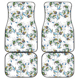 Peacock Feather Pattern Front And Back Car Mats