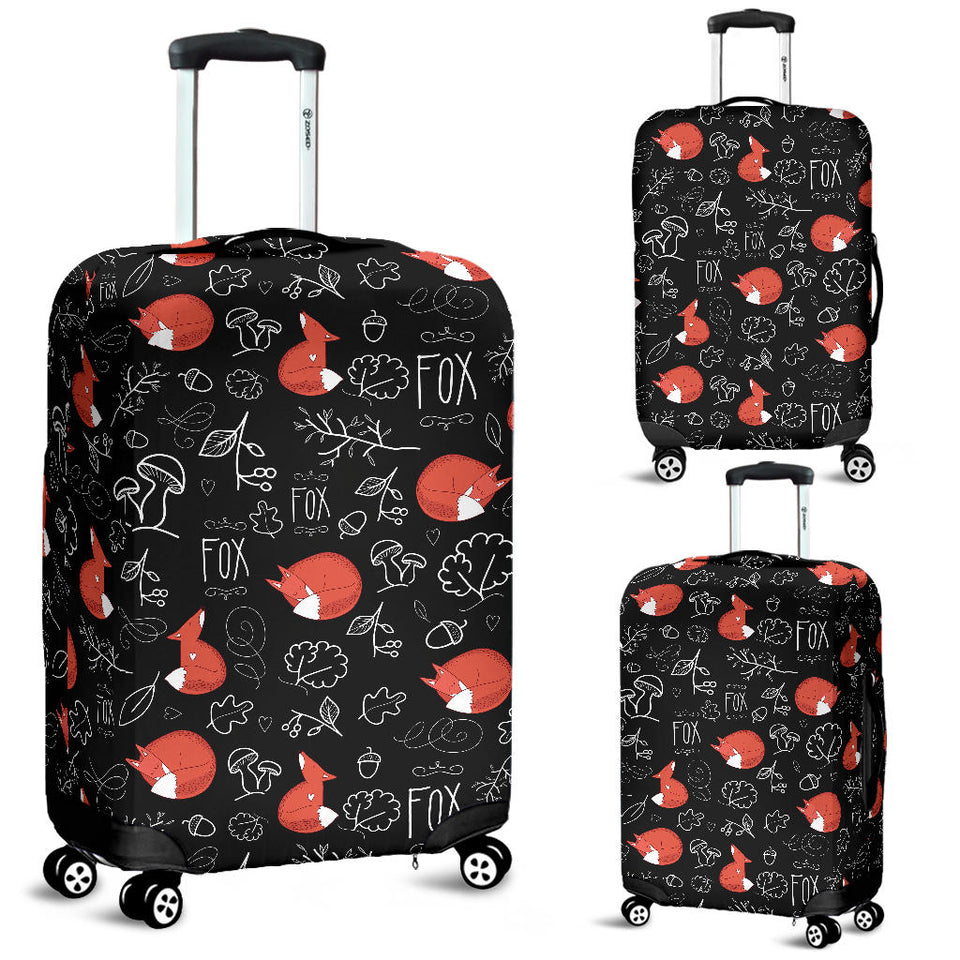 Fox Sleeping Fox Pattern Luggage Covers