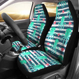 Cute Octopuses Heart Striped Background Universal Fit Car Seat Covers