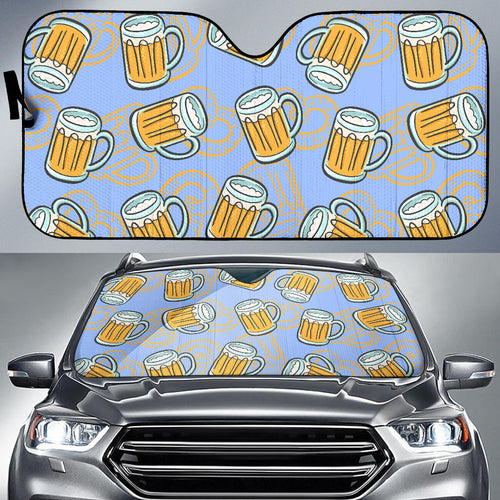 Beer Pattern Car Sun Shade