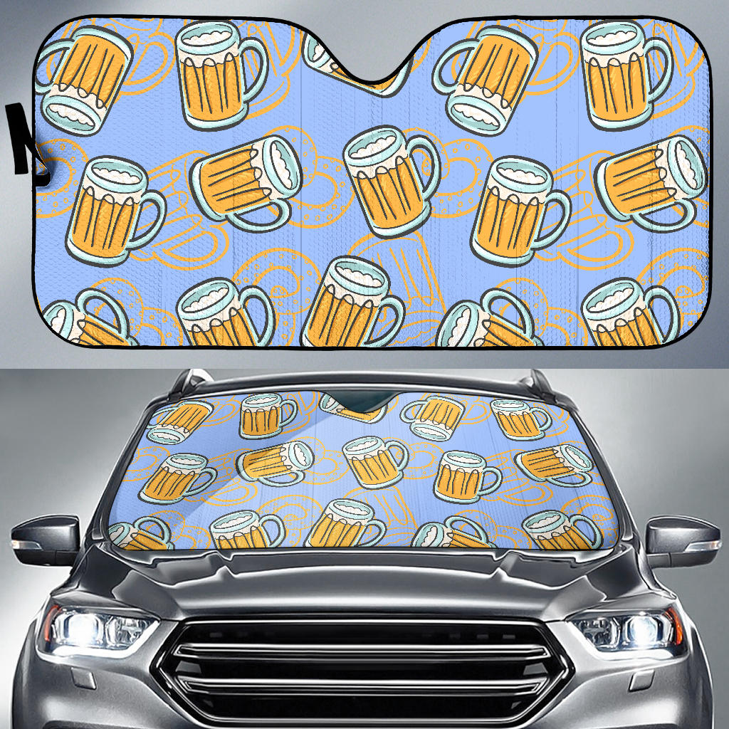 Beer Pattern Car Sun Shade