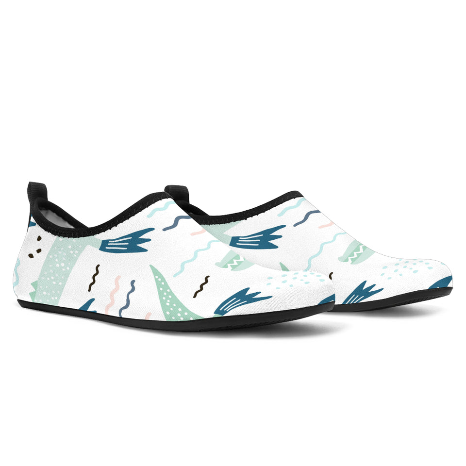 Crocodile Diver Pattern Aqua Shoes