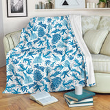 Coral Reef Pattern Print Design 01 Premium Blanket