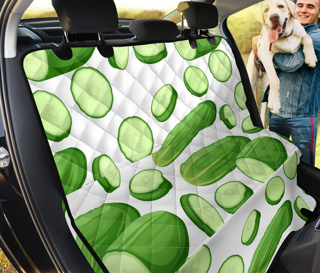 Cucumber Whole Slices Pattern Dog Car Seat Covers