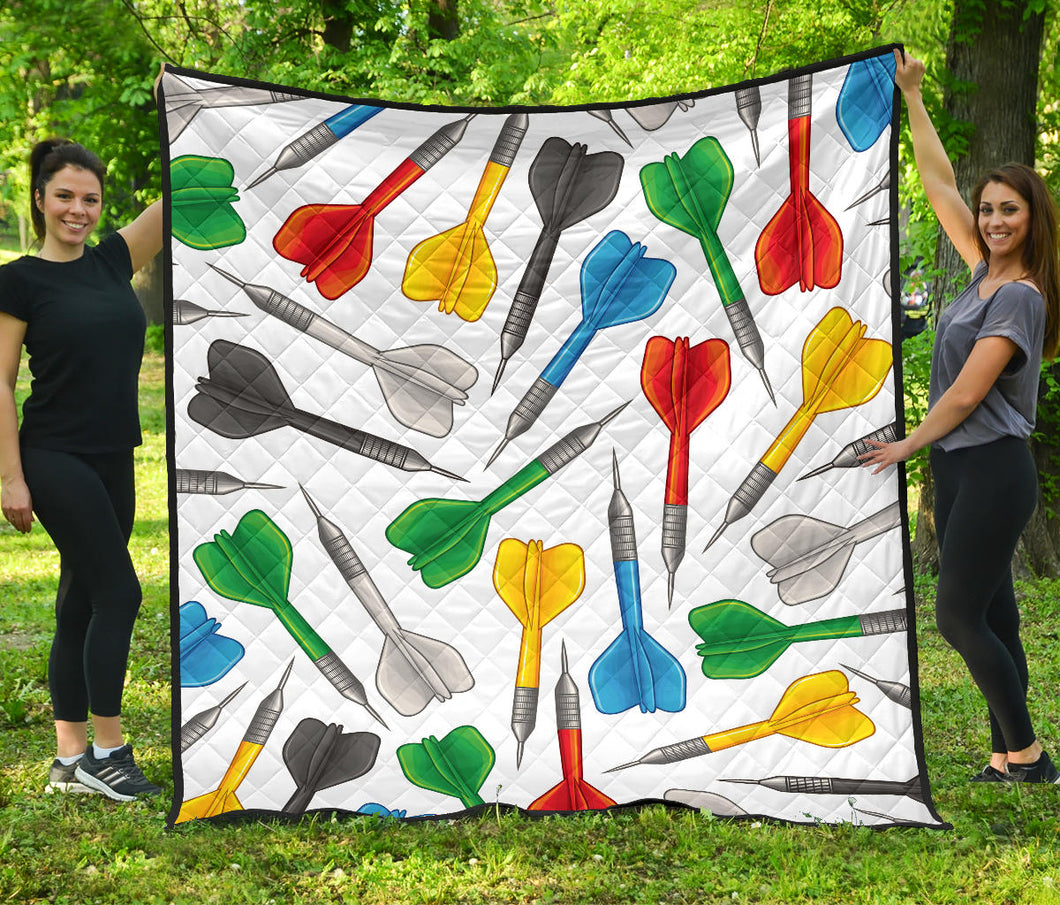 Darts Pattern Print Design 03 Premium Quilt