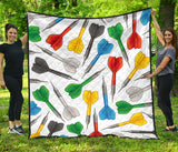 Darts Pattern Print Design 03 Premium Quilt