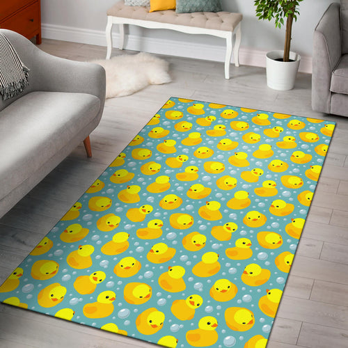 Duck Toy Pattern Print Design 03 Area Rug