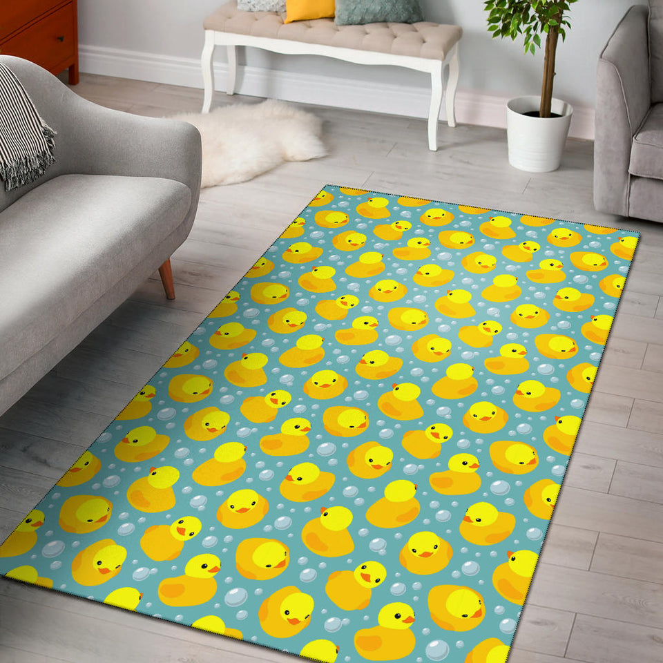 Duck Toy Pattern Print Design 03 Area Rug