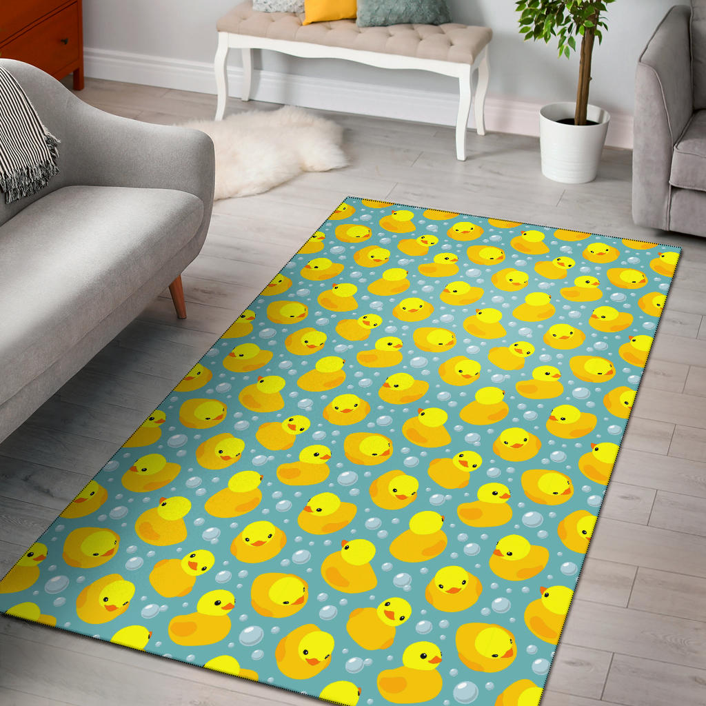Duck Toy Pattern Print Design 03 Area Rug
