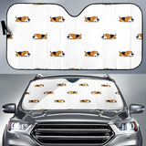 Cute Beagle Dog Sleeping Pattern Car Sun Shade