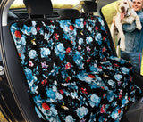Skull Flower Roses Leave Pattern Dog Car Seat Covers