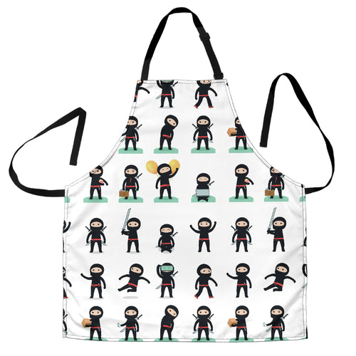 Cute Ninja Katana Sword Pattern Adjustable Apron