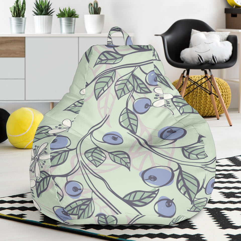 Hand Drawn Blueberry Pattern Bean Bag Cover