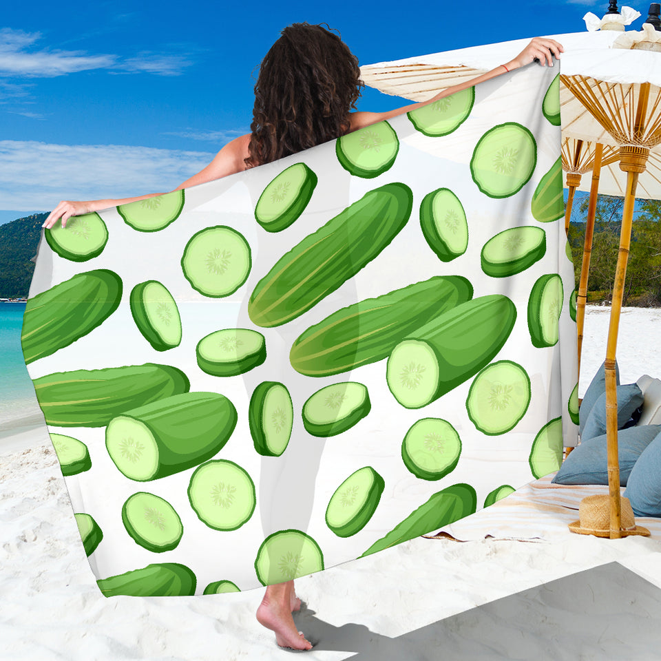 Cucumber Whole Slices Pattern Sarong