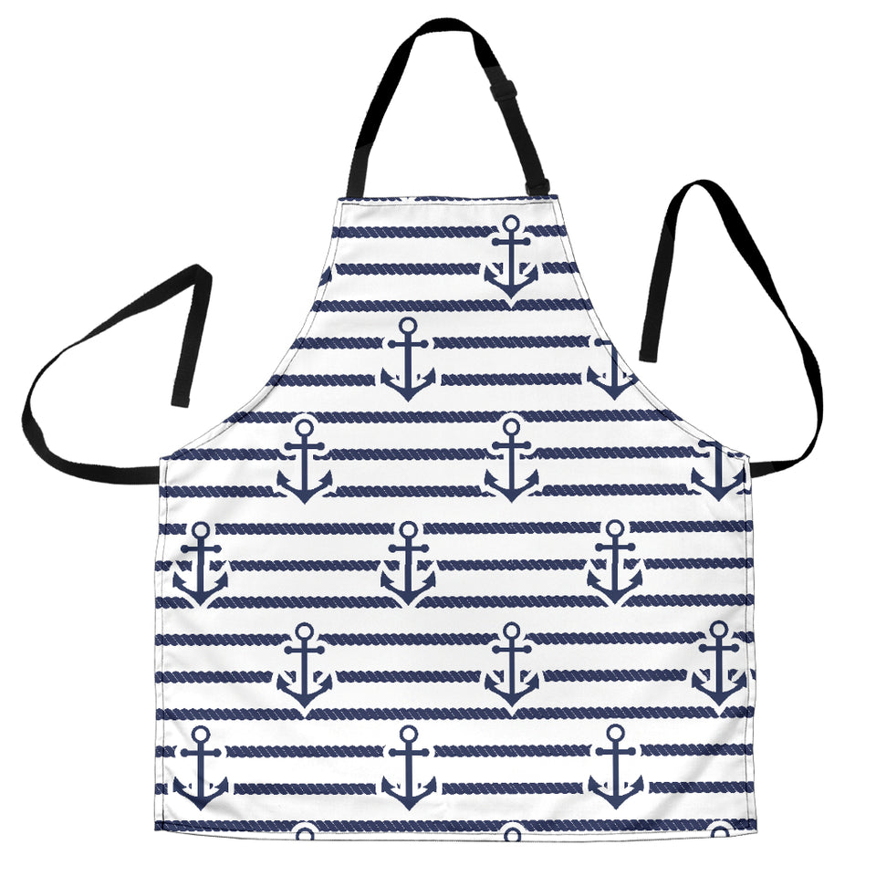 Anchor Rope Nautical  Pattern Adjustable Apron