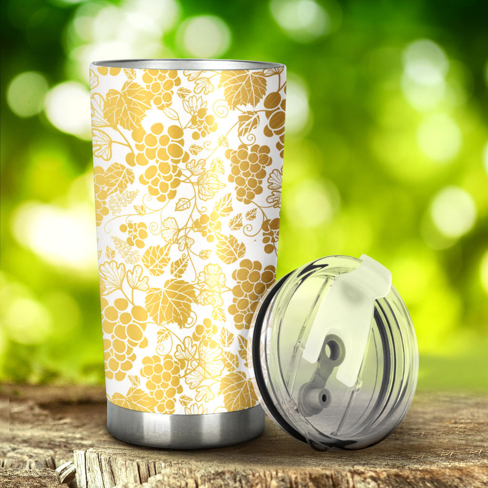 Gold Grape Pattern Tumbler