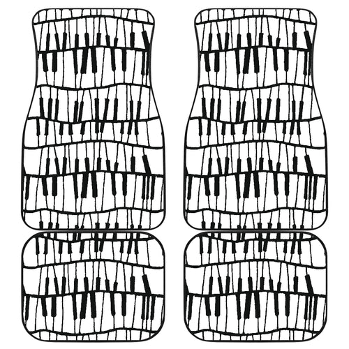 Piano Pattern Print Design 03 Front and Back Car Mats