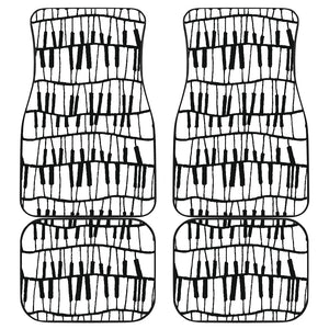 Piano Pattern Print Design 03 Front and Back Car Mats