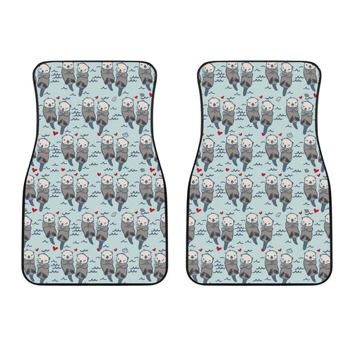 Lovely Sea Otter Pattern Front Car Mats