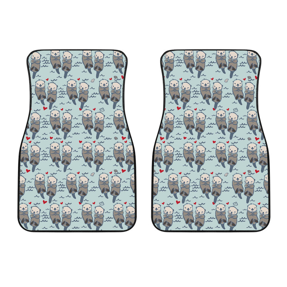 Lovely Sea Otter Pattern Front Car Mats