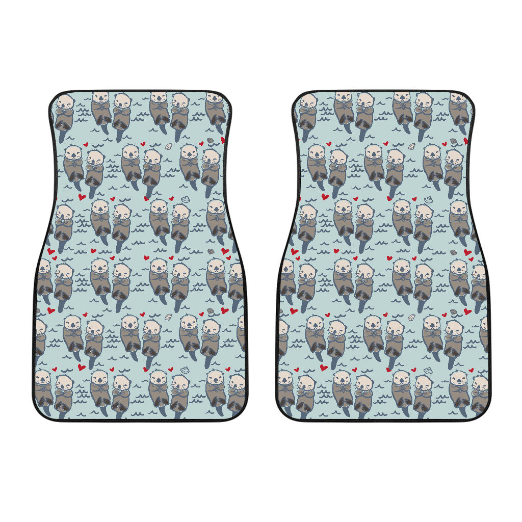 Lovely Sea Otter Pattern Front Car Mats