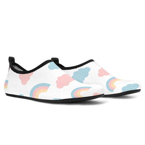 Cute Rainbow Clound Pattern Aqua Shoes