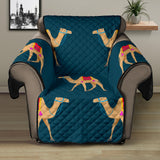 Camel pattern blue blackground Recliner Cover Protector