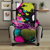 heart dot wave star creative design pattern Chair Cover Protector