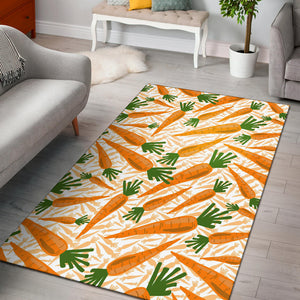 Carrot Pattern Print Design 01 Area Rug