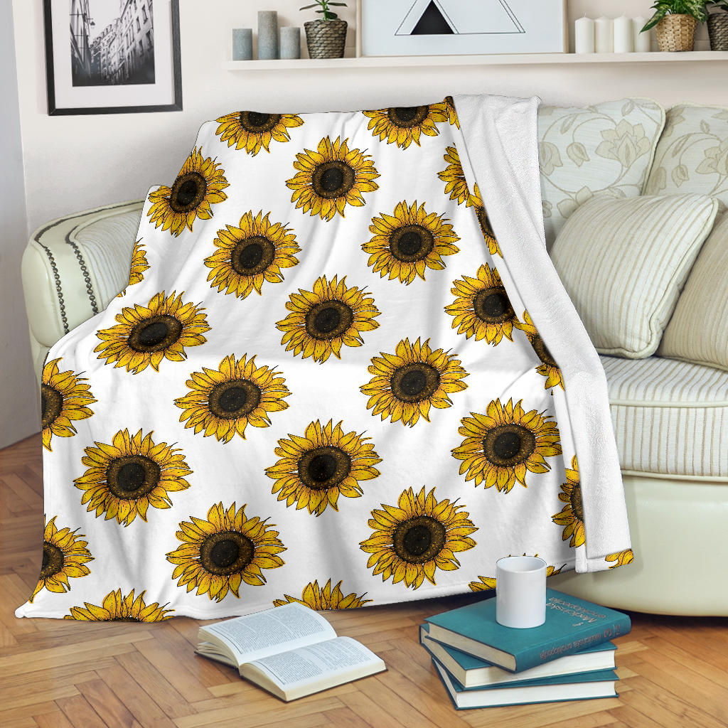 Sunflowers Design Pattern Premium Blanket