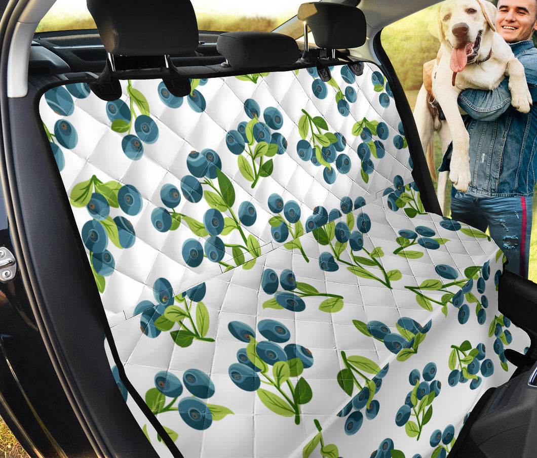 Blueberry White Background Dog Car Seat Covers